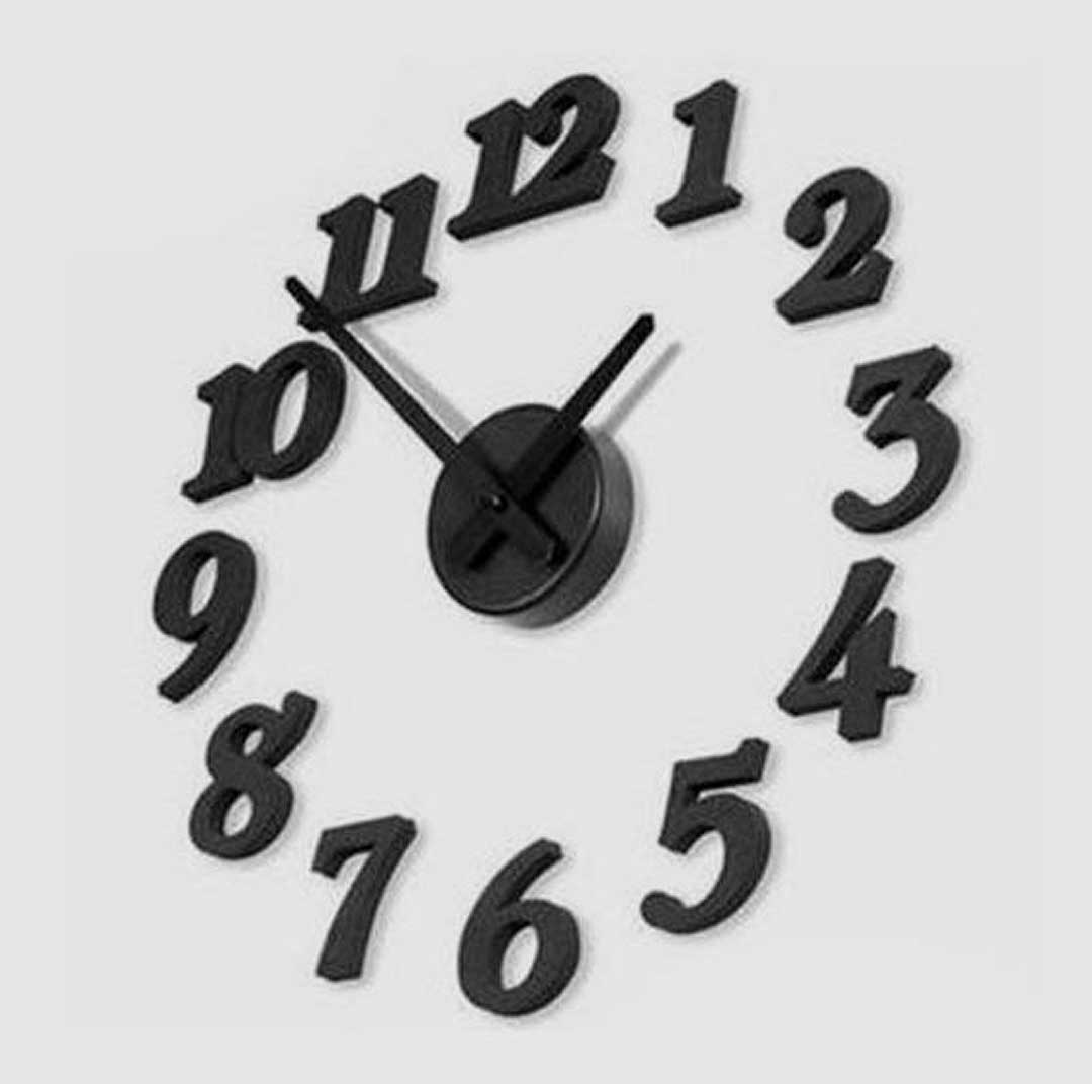 3D Akrilni Samolepljivi Zidni Sat - Image 1