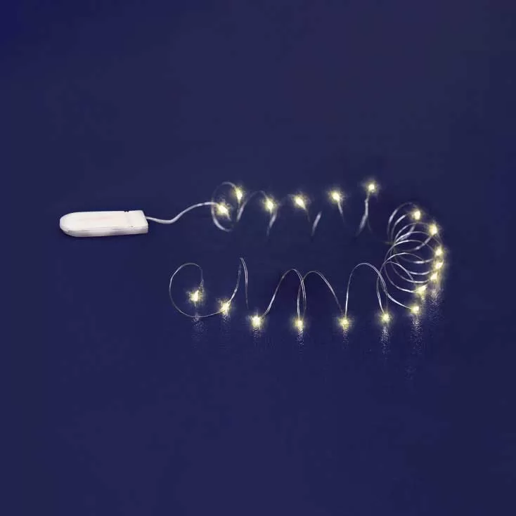 Dekorativni svetleći niz na baterije 20 LED 2m