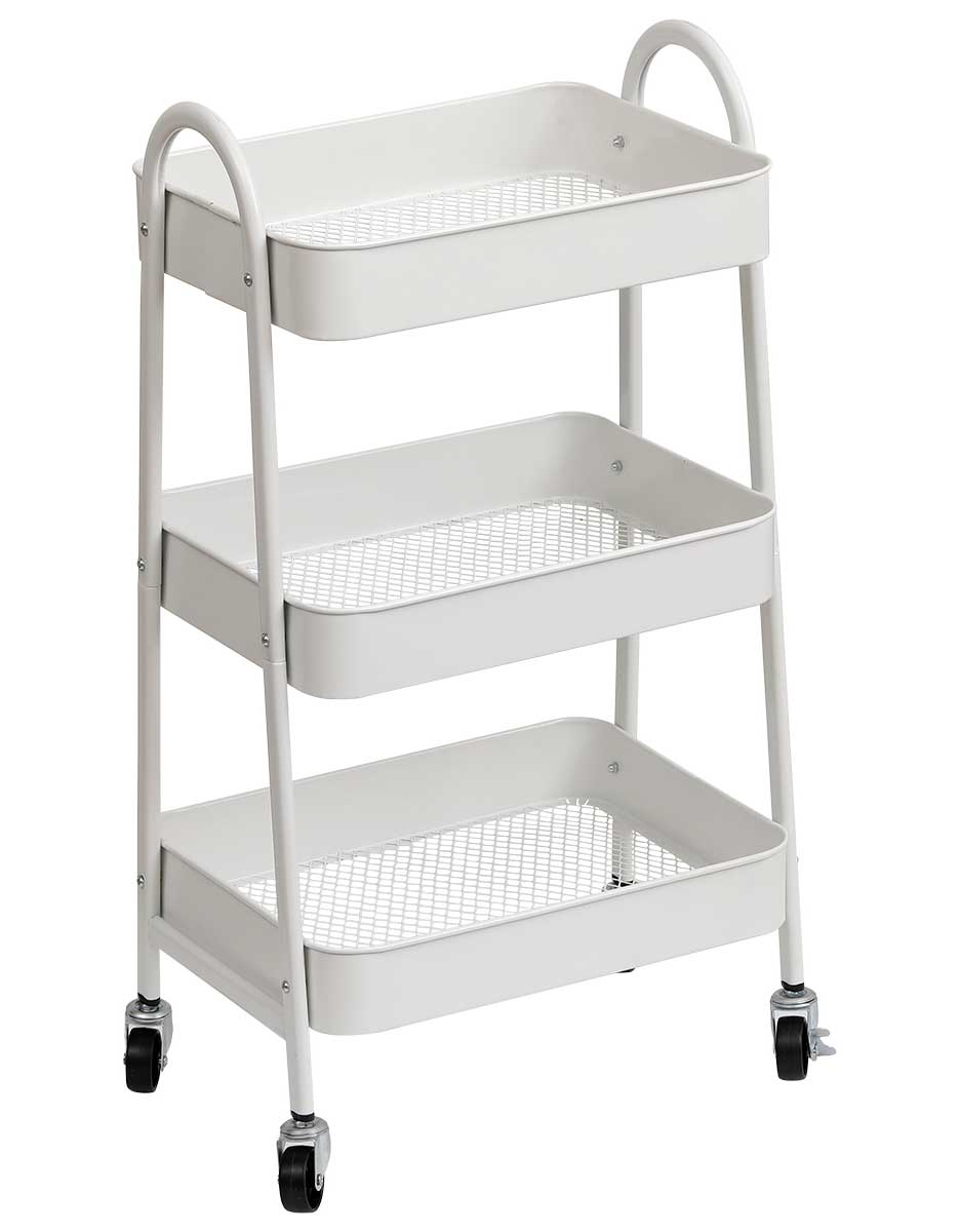 Tendance Polica Sa Točkićima - 3 Nivoa - White