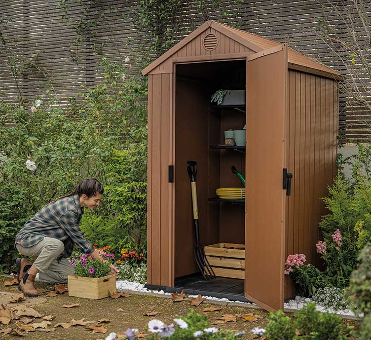 Pomoćna kućica za baštu i dvorište Šupa Keter Darvin 4X4FT braon