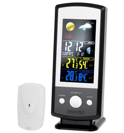 Kućna digitalna meteorološka stanica sa satom i alarmom Mesko 1177
