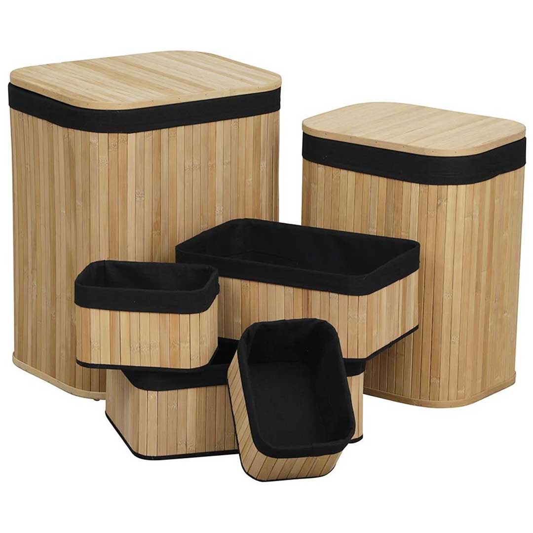 Komplet Od 6 Korpi Od Bambusa Za Veš, Igračke i ostale sitnice