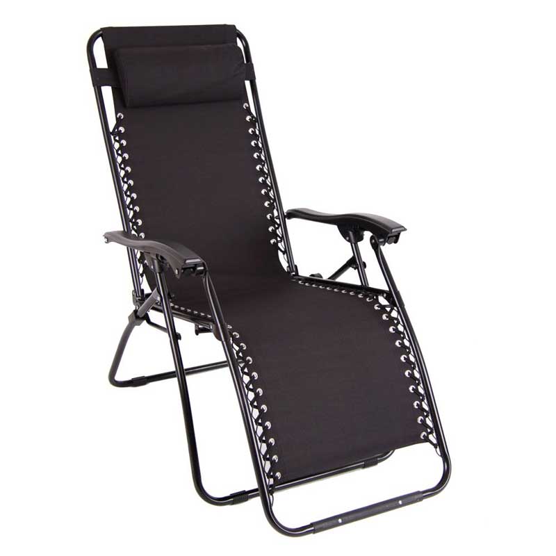 Sklopiva Stolica Ležaljka Za Opuštanje Dajar Patio Black