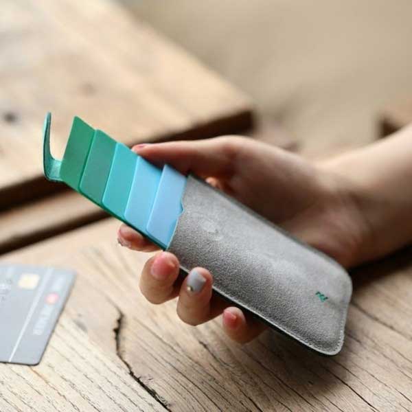 Kaskadni novčanik za kartice DesignNest plavo-sivi