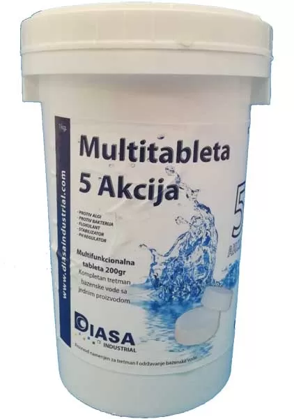 Multi tablete za tretman vode u bazenima 5u1 5kg
