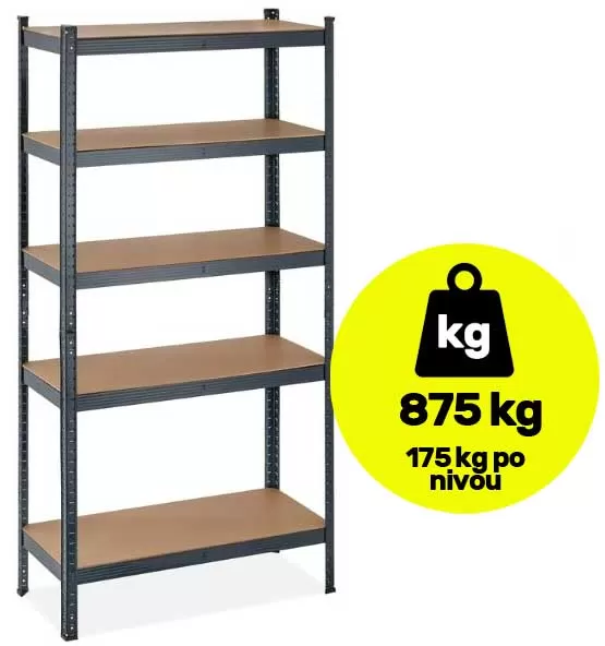 Polica sa 5 nivoa Nosivost 875kg 35517