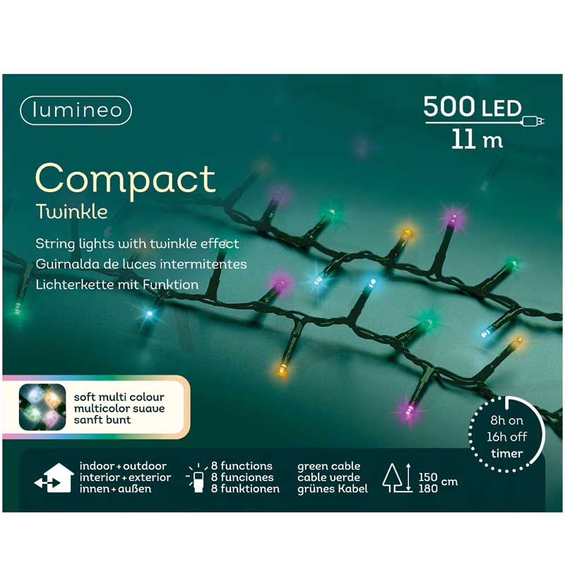 Lumineo Šarene LED lampice 500 LED 49.5470