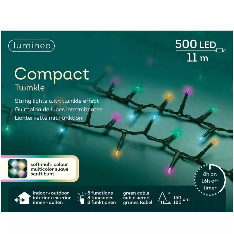 Lumineo Šarene LED lampice 500 LED 49.5470