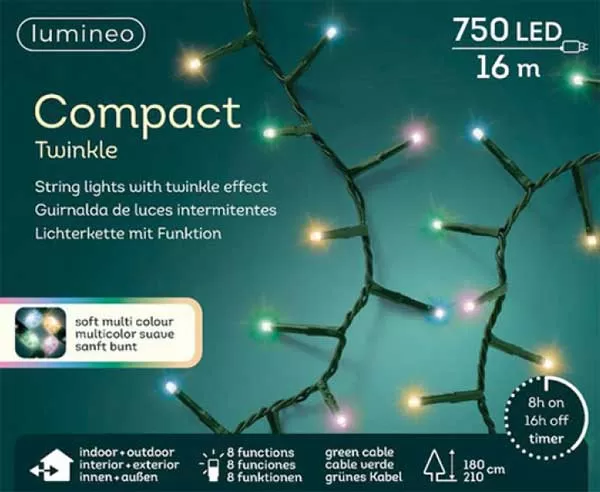 Lumineo Šarene LED lampice 750 LED 49.5471