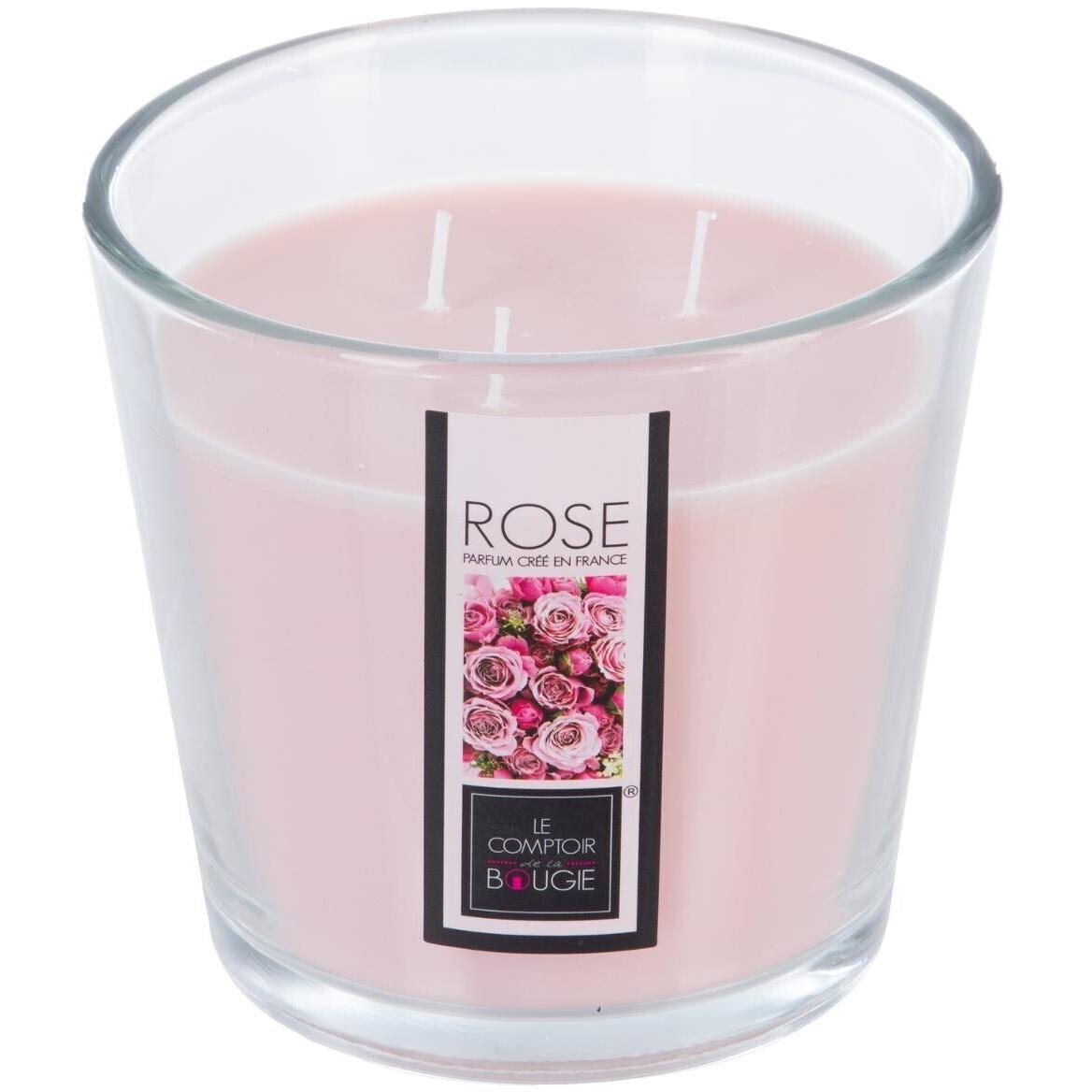 Atmosphera Sveca 13,5x12,5 Cm Vosak/staklo/pamuk Roza
