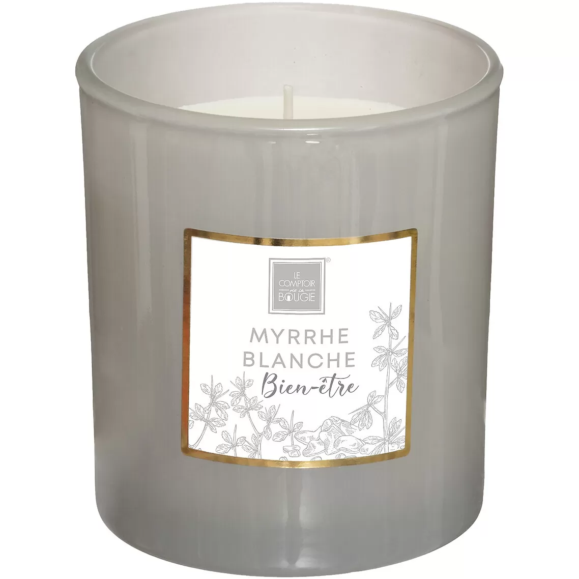 Atmosphera Sveca 8x9cm Vosak/staklo Svetlo Siva