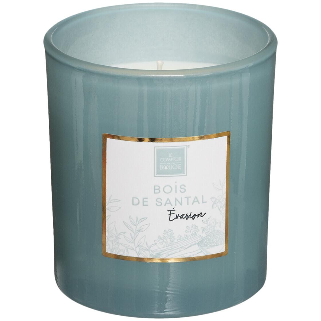 Atmosphera Sandalovo Drvo Sveca 8x9cm Vosak/staklo Svetlo Zelena - Image 1