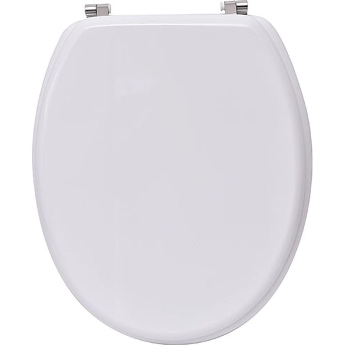 Tendance Wc Daska Sa Inox Okovima 37,5x46cm Mdf Bela - Image 1
