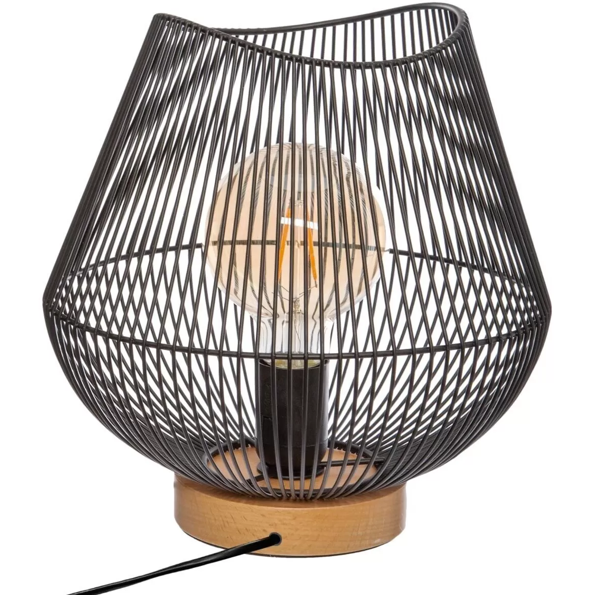 Atmosphera Lampa 26x28cm Metal/drvo Crna