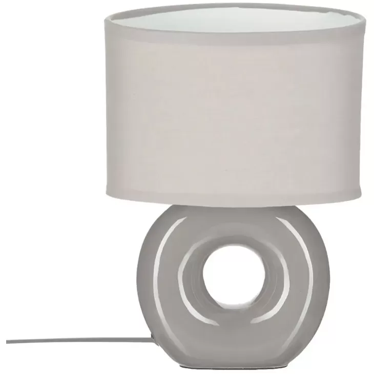 Atmosphera Lampa 18,2x11,8x25 Cm Pamuk/keramika Siva