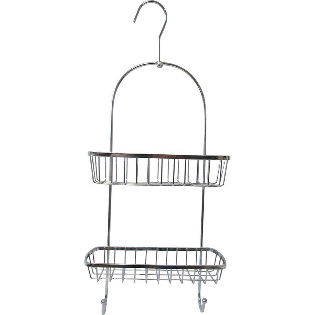 Tendance Viseća Dvostruka Polica Za Tuš Kabinu 22.5x10x55 cm Metal Hrom