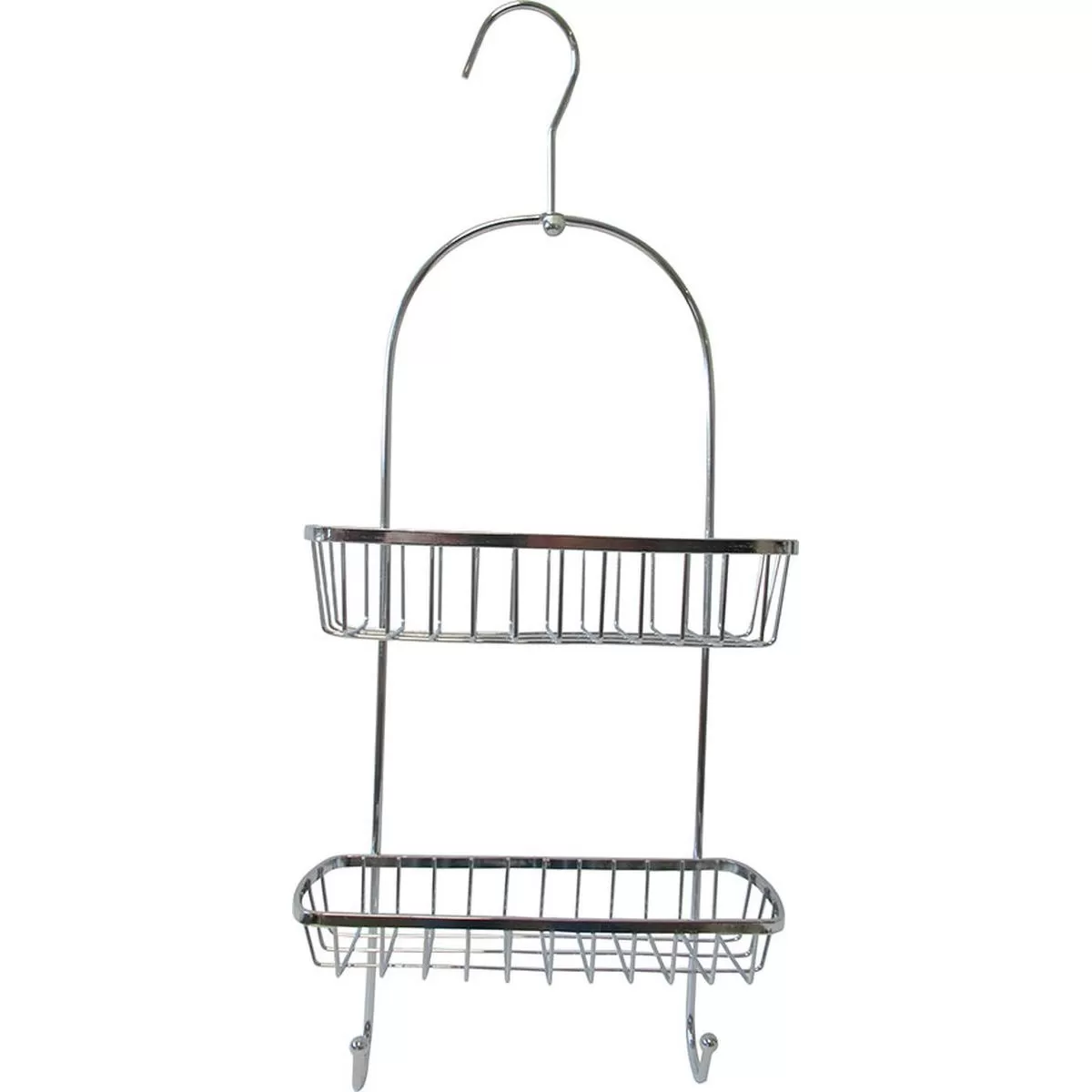 Tendance Viseća Dvostruka Polica Za Tuš Kabinu 22.5x10x55 cm Metal Hrom