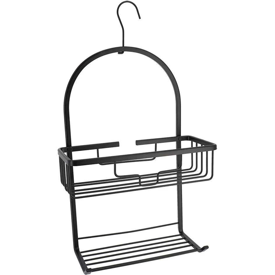 Tendance Žičana Polica Sa 2 Nivoa Sa Kukom 49x28x12,5 Crna