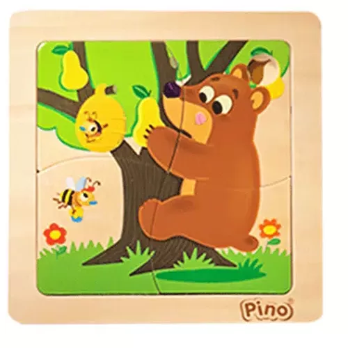 Drvena slagalica 4 dela Meda PINO 4733