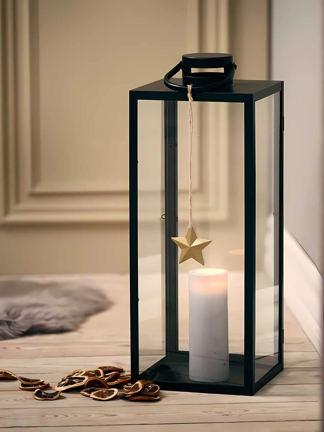 Fenjer Čelik Staklo 21 x 21 x 54 cm