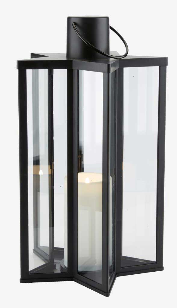 Fenjer Zvezda Sa LED Svećom 30 x 30 x 50 cm