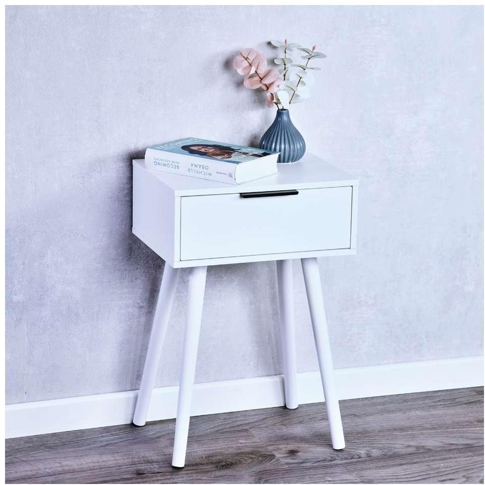 Kesper Beli Noćni Stočić KSP15970 - Image 1