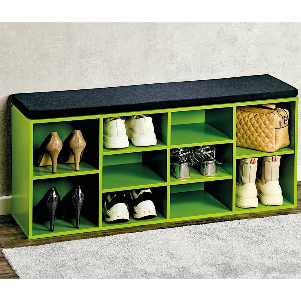 Kesper Zeleni Drveni Cipelarnik Sa Jastukom Za Sedenje KSP15982