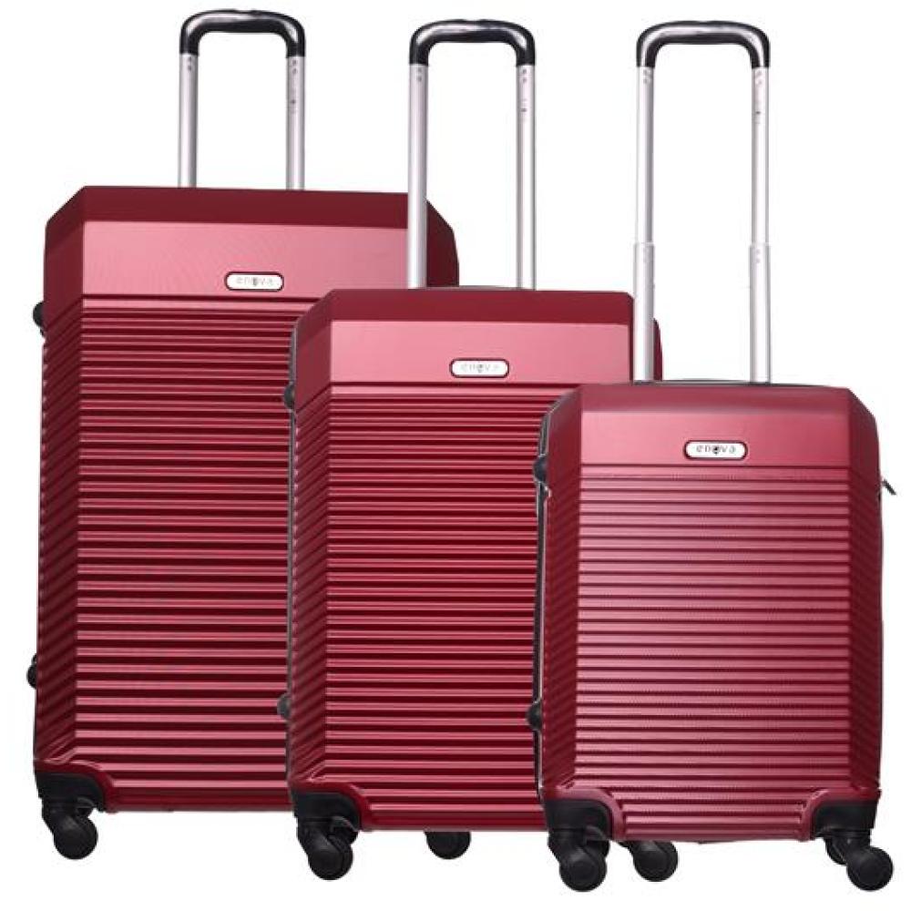 Komplet ABS kofera mali, srednji i veliki Capri bordeaux Enova 524240