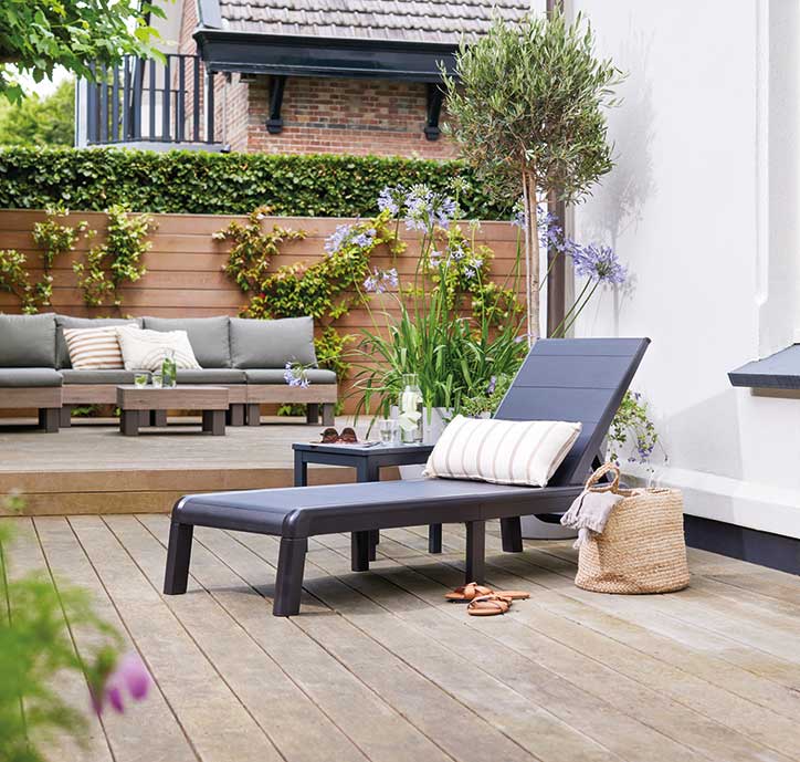 Keter Ležaljka sa podesivim naslonom Formentera Graphitte - Image 1