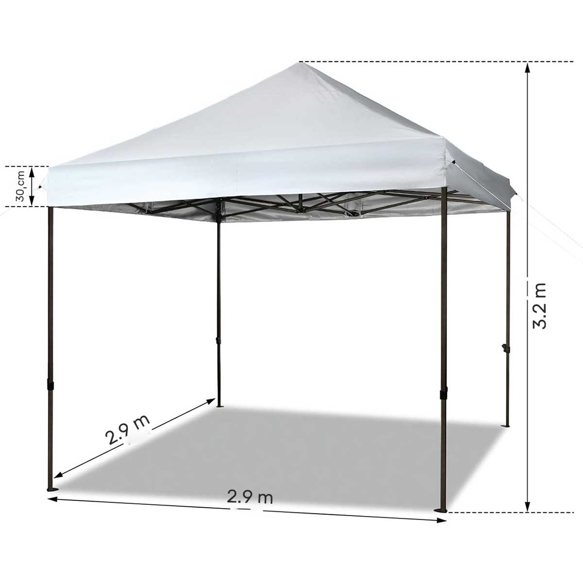 Sklopivi Vodootporni Paviljon Sa Mehanizmom - 3 x 3 m