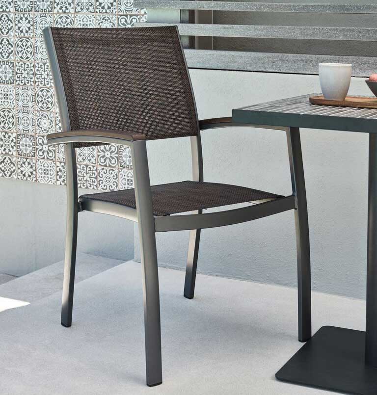 Baštenska aluminijumska stolica Strand Siva