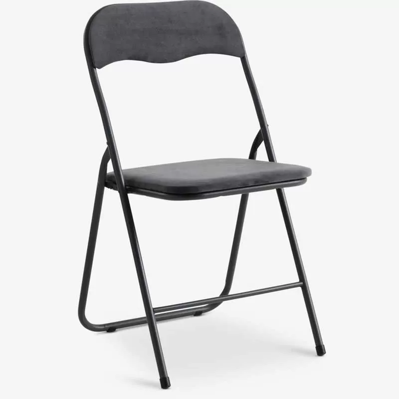 Sklopiva stolica Tom Pliš Tamno siva