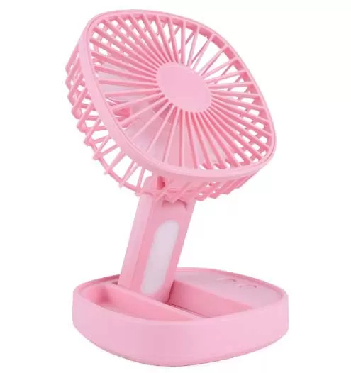 Sklopivi mini ventilator sa punjivom baterijom Prosto MF9413 roze