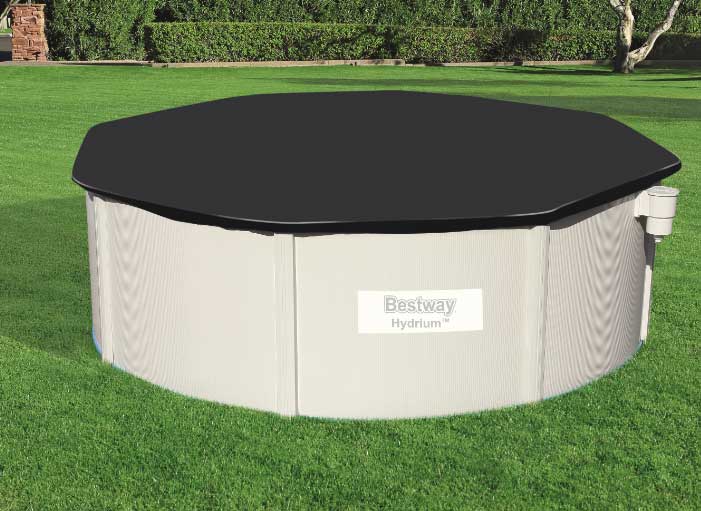 Prekrivač za bazene sa metalnom konstrukcijom kružnog oblika Bestway 58292 396cm - Image 1