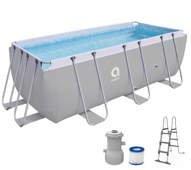 Avenli Montažni nadzemni bazen sa merdevinama i pumpom 400x200x99cm 7020L 26-371103