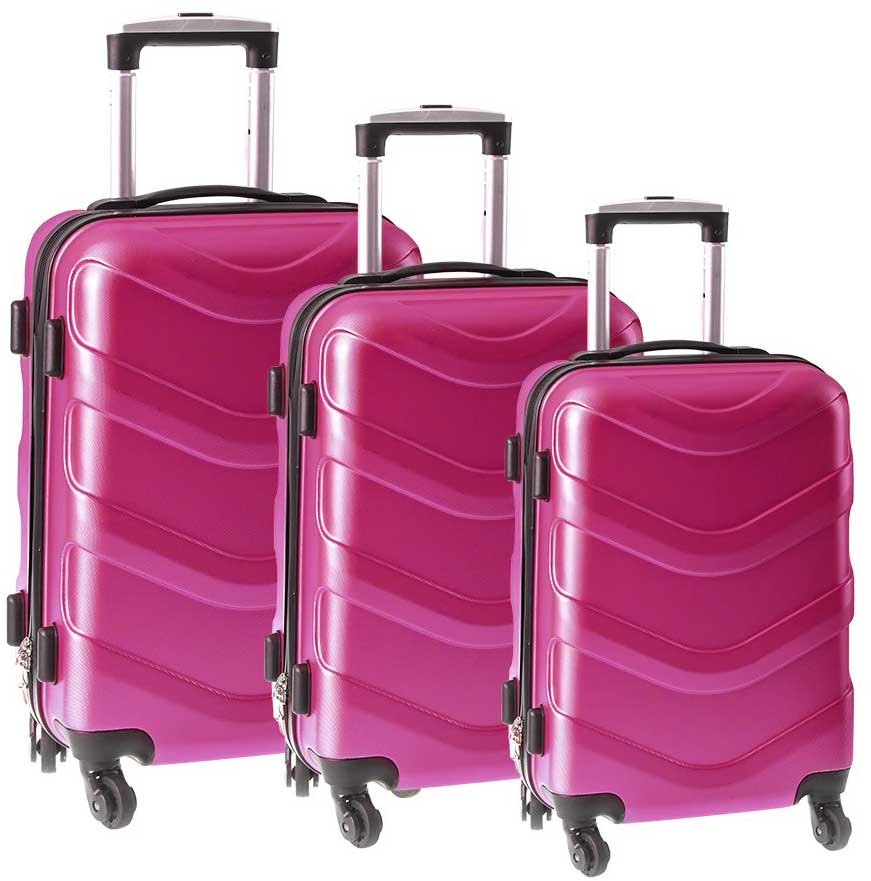 Komplet 3 ABS Tvrda Kofera Rome ljubičasta