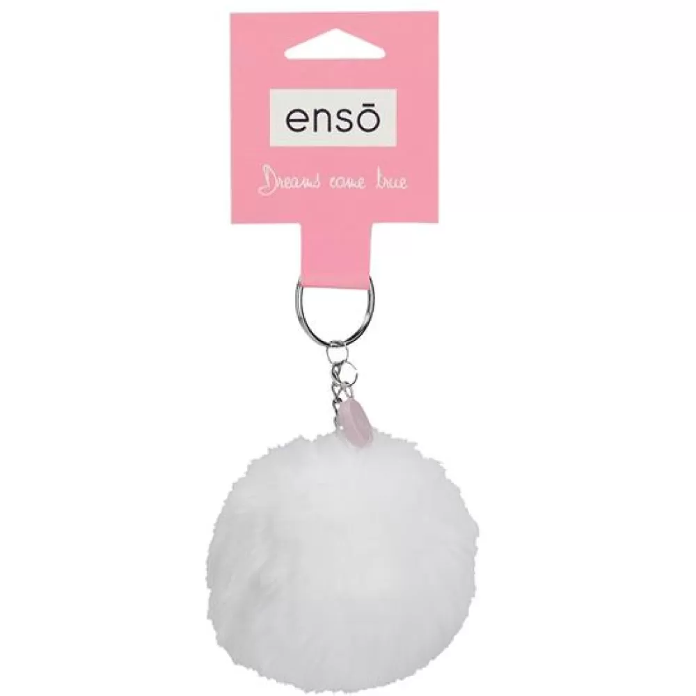 Privezak za ključeve torbu ranac Enso Pompon white 94702
