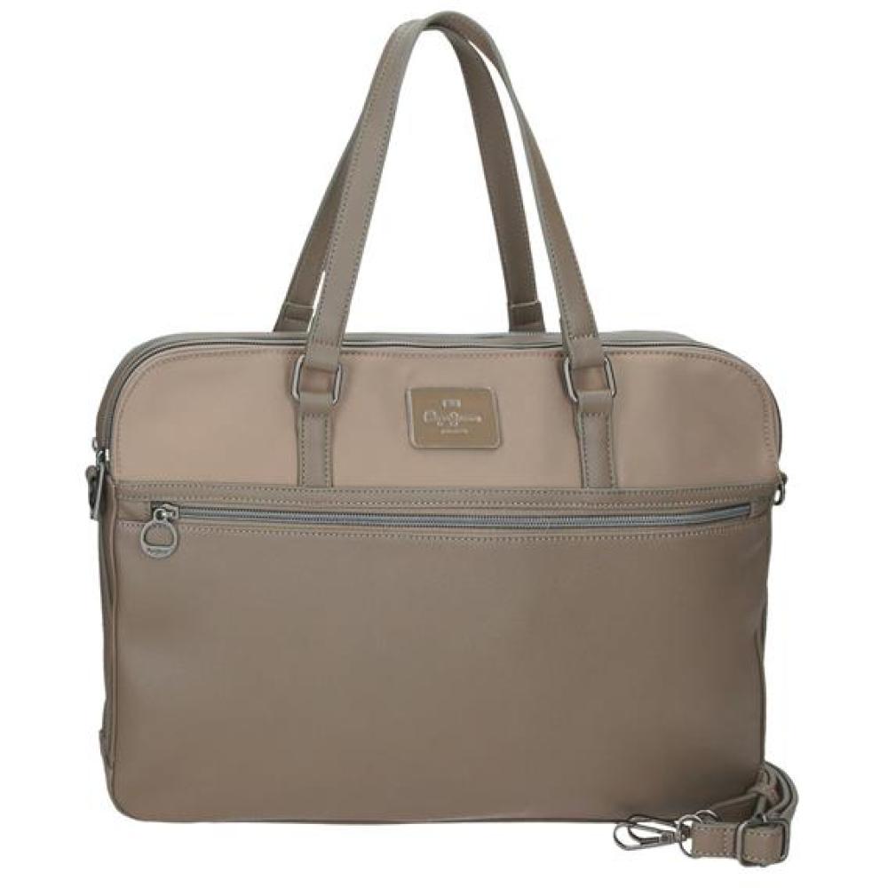 Ženska poslovna torba sa pregradom za laptop PJL Christine beige 70960