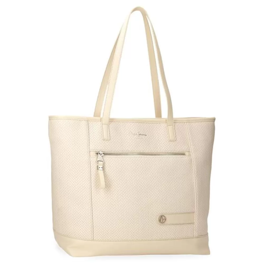 Ženska torba sa pregradom za laptop i tablet PJL Sprig beige 79175