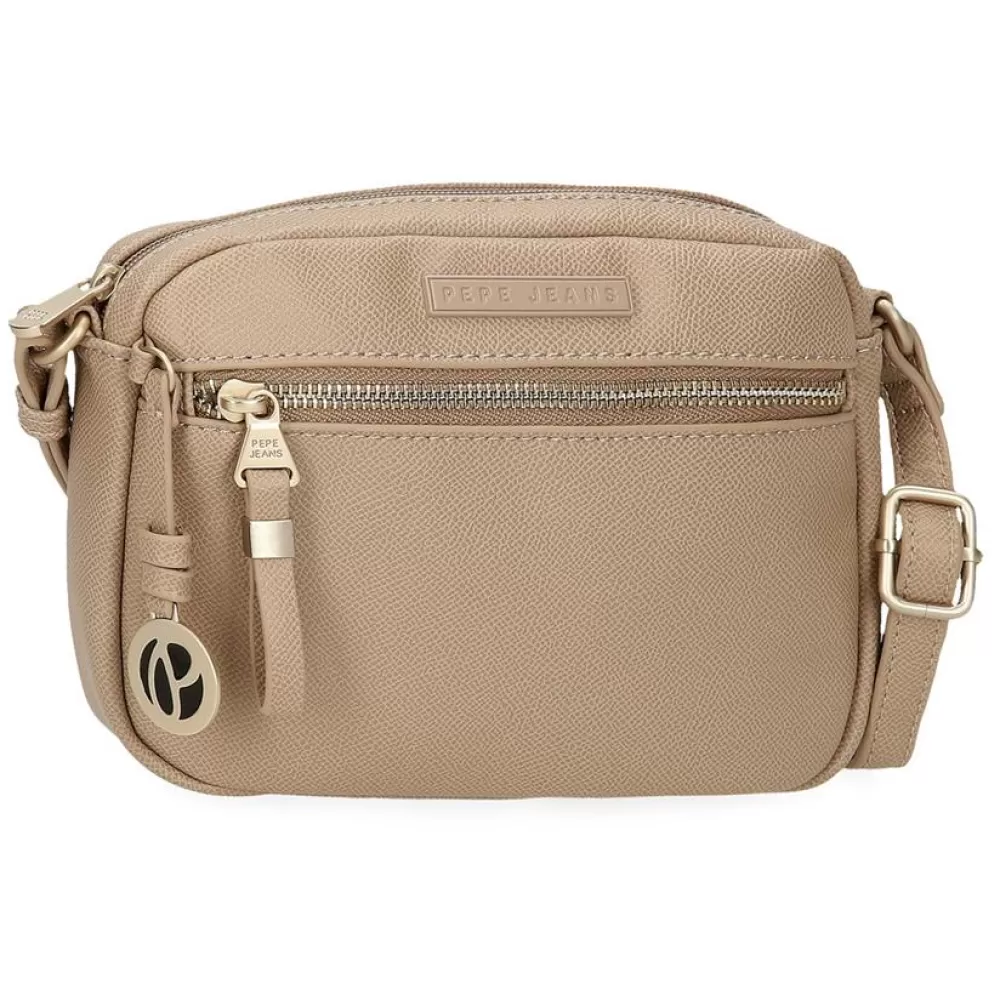 Torbica od eko kože na rame Pepe Jeans Elia beige 79455