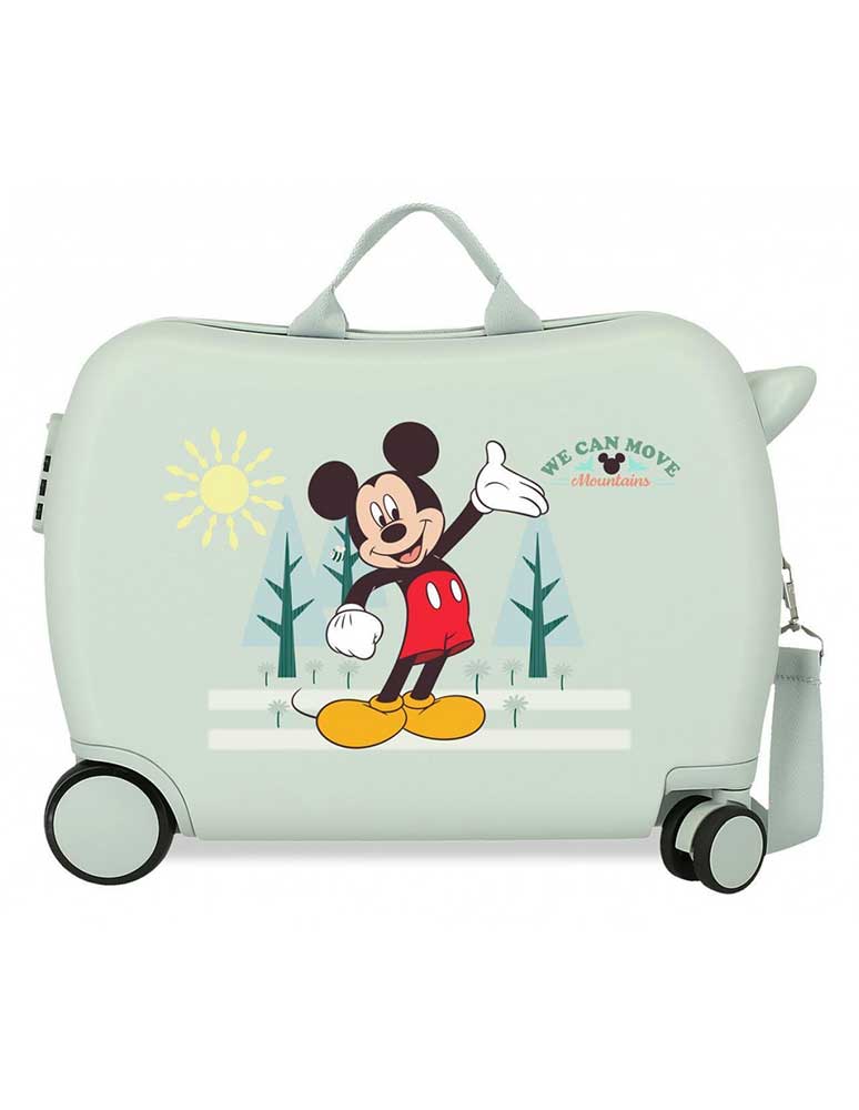 Dečiji kofer 50cm za put i vožnju Disney Mickey Move mint 20798