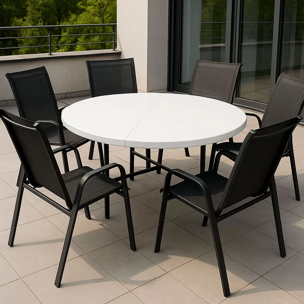 Baštenska Garnitura Mit Za 6 osoba Sa sklopivim okruglim stolom