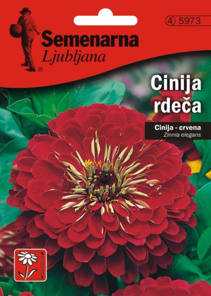 Cveće 10 kesica Lepi čovek - Cinija - crvena - Zinnia elegans 5973
