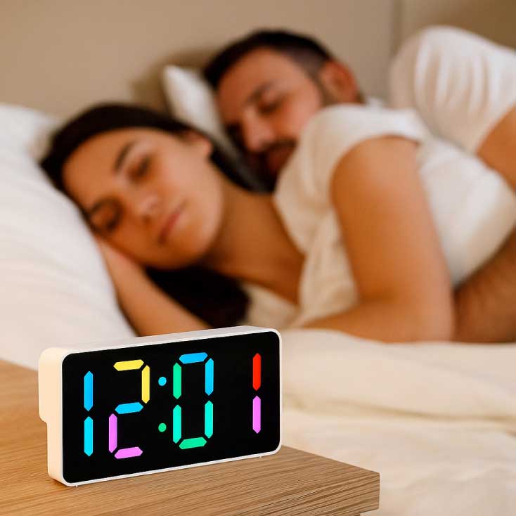 Digitalni USB budilnik sa prilagodljivim osvetljenjem 5984WH