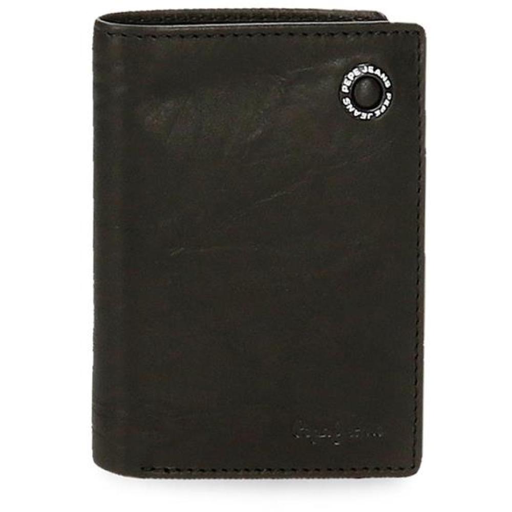 Novčanik od prirodne kože za muškarce PJL Badge black 73720