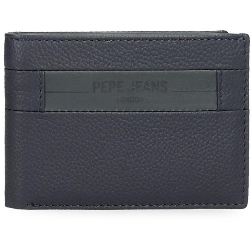 Muški kožni novčanik na preklop PJL Checkbox navy 78831