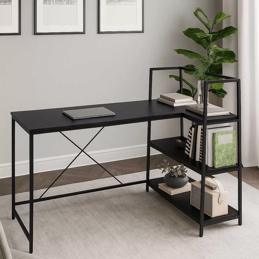 Radni Sto sa Policom Black