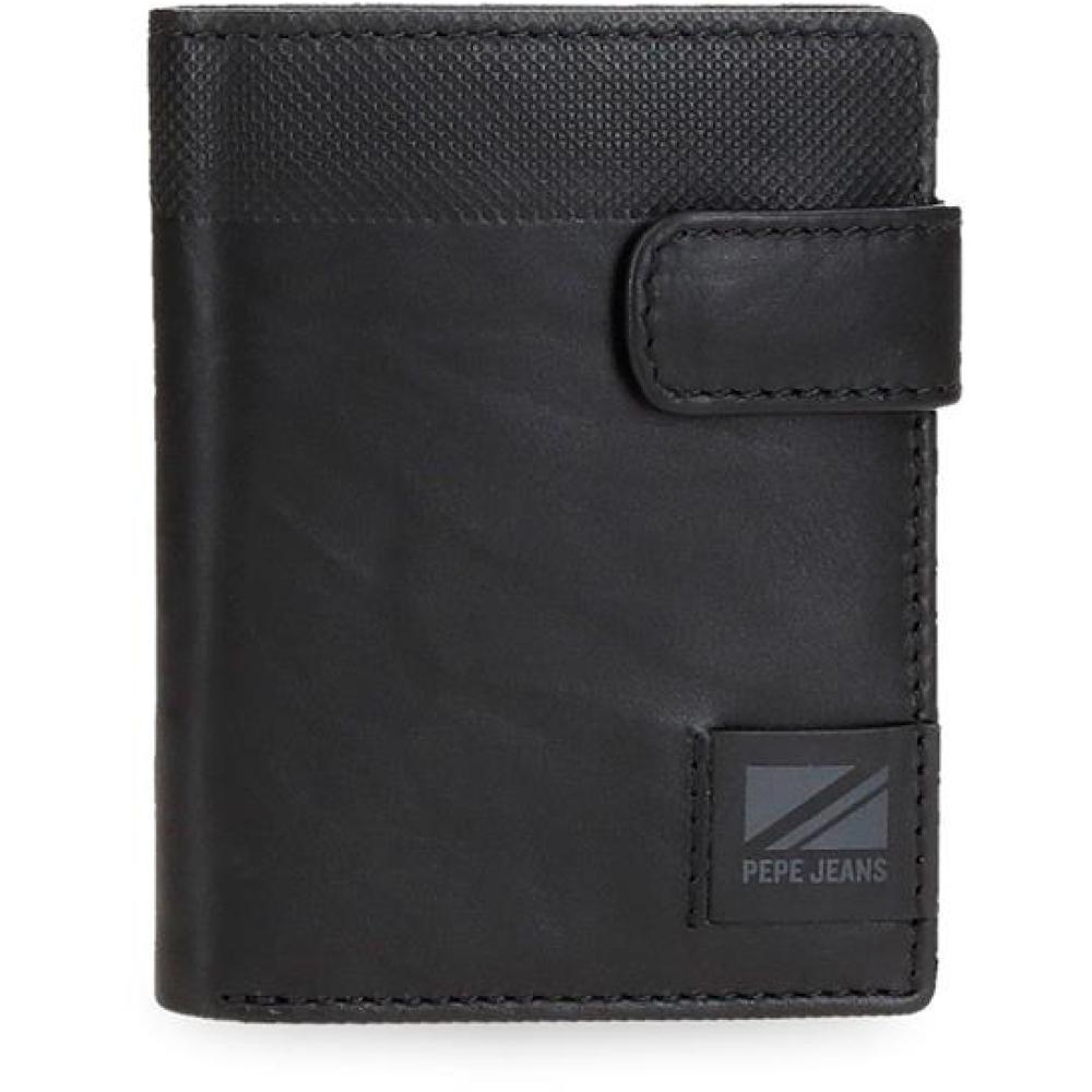 Kožni novčanik na preklop PJL Topper black 78512