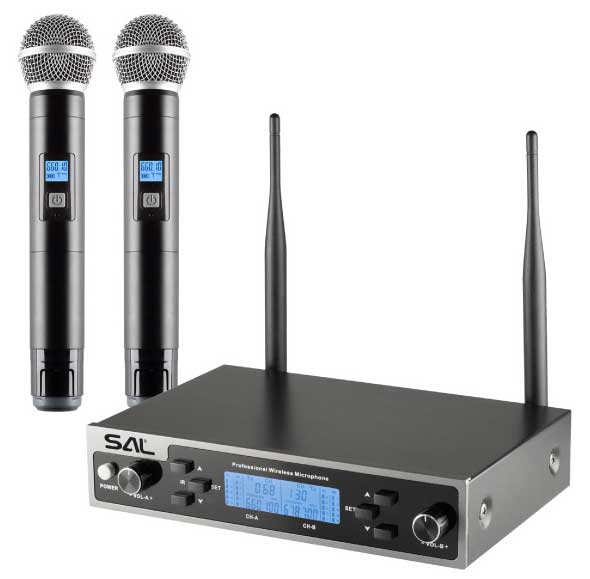Dva bežična mikrofona sa prijemnikom Komplet SAL MVN610