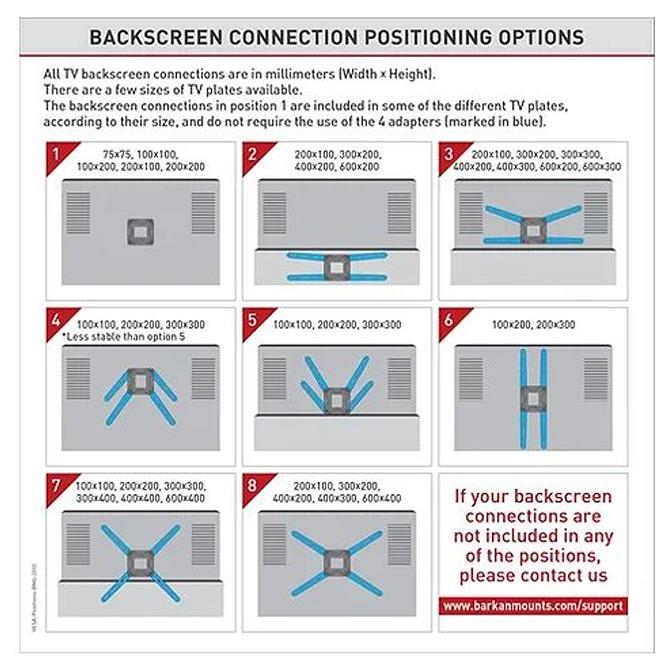 BARKAN 4400.B LCD TV zglobni zidni nosač do 86 inča za ravne i zakrivljene televizore